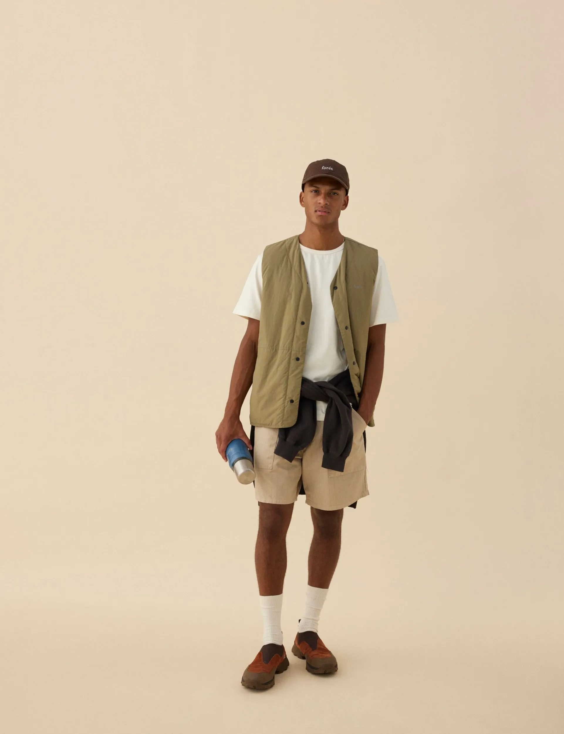 Men Forét Vests-Myst Liner Vest-Olive