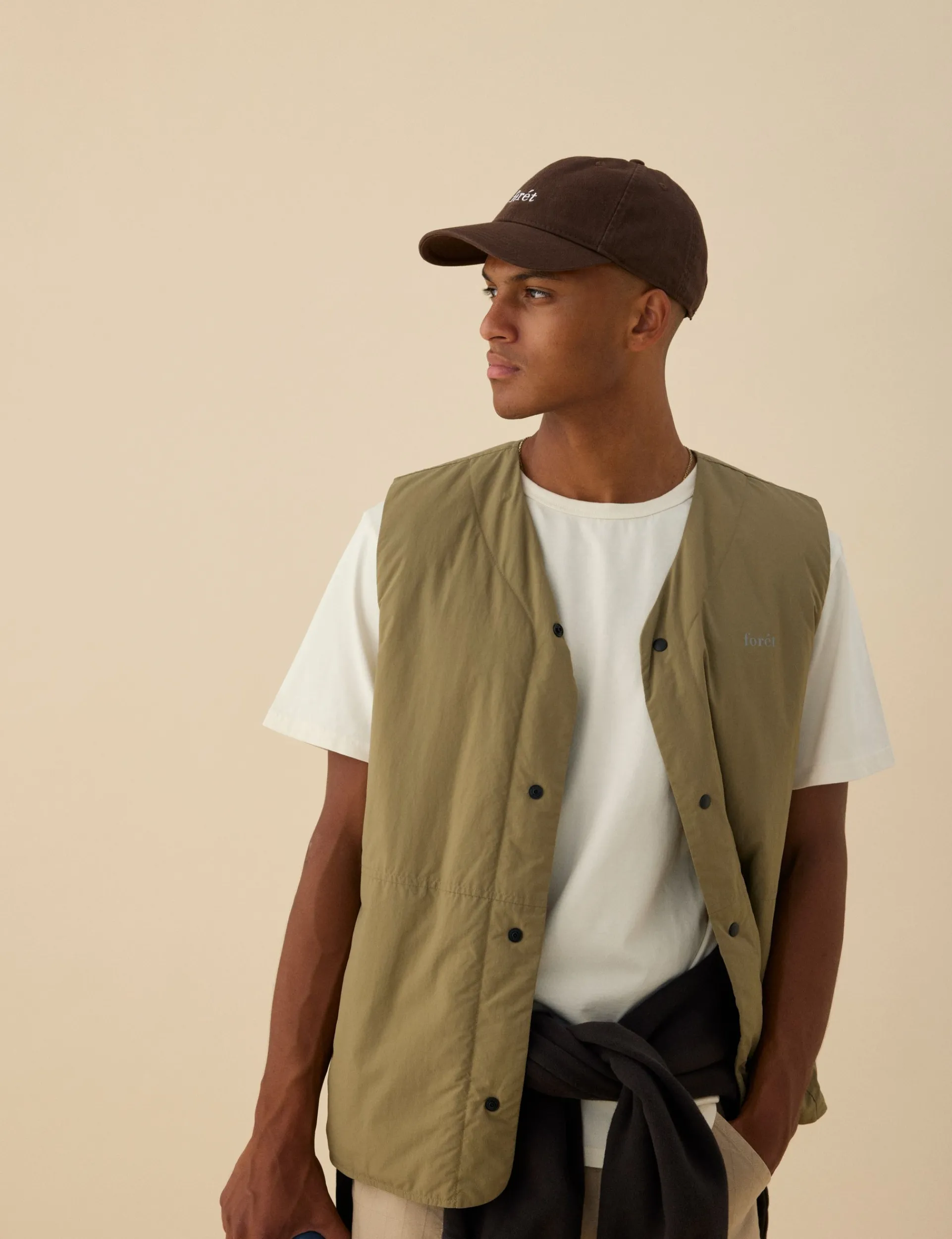 Men Forét Vests-Myst Liner Vest-Olive