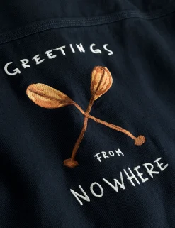 Men Forét Jackets-Nowhere Overshirt-Navy