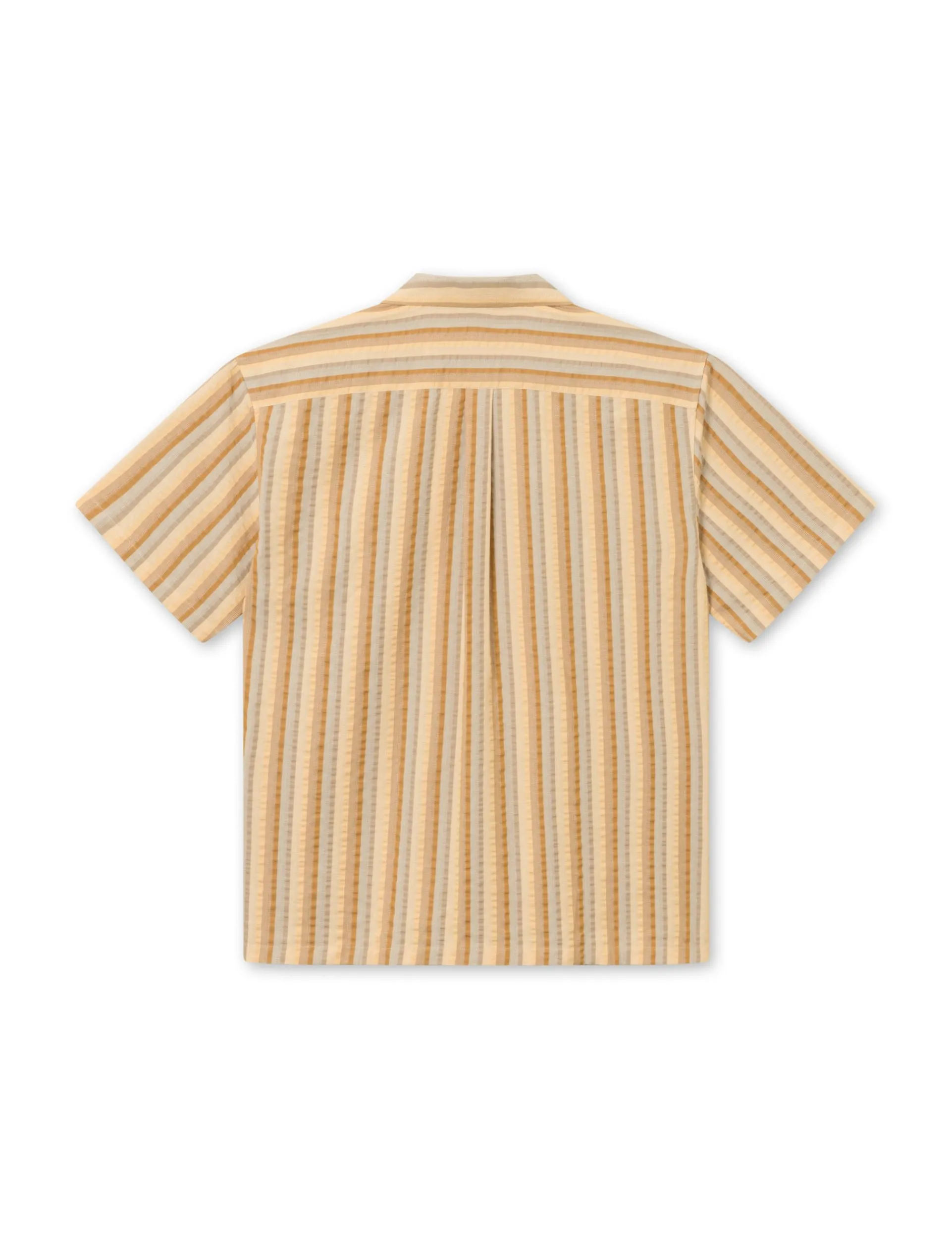 Men Forét Shirts-Otter Seerssucker Ss Shirt-Rubber Stripe
