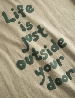 Men Forét T-Shirts-Outside T-Shirt-Khaki/Dark Green