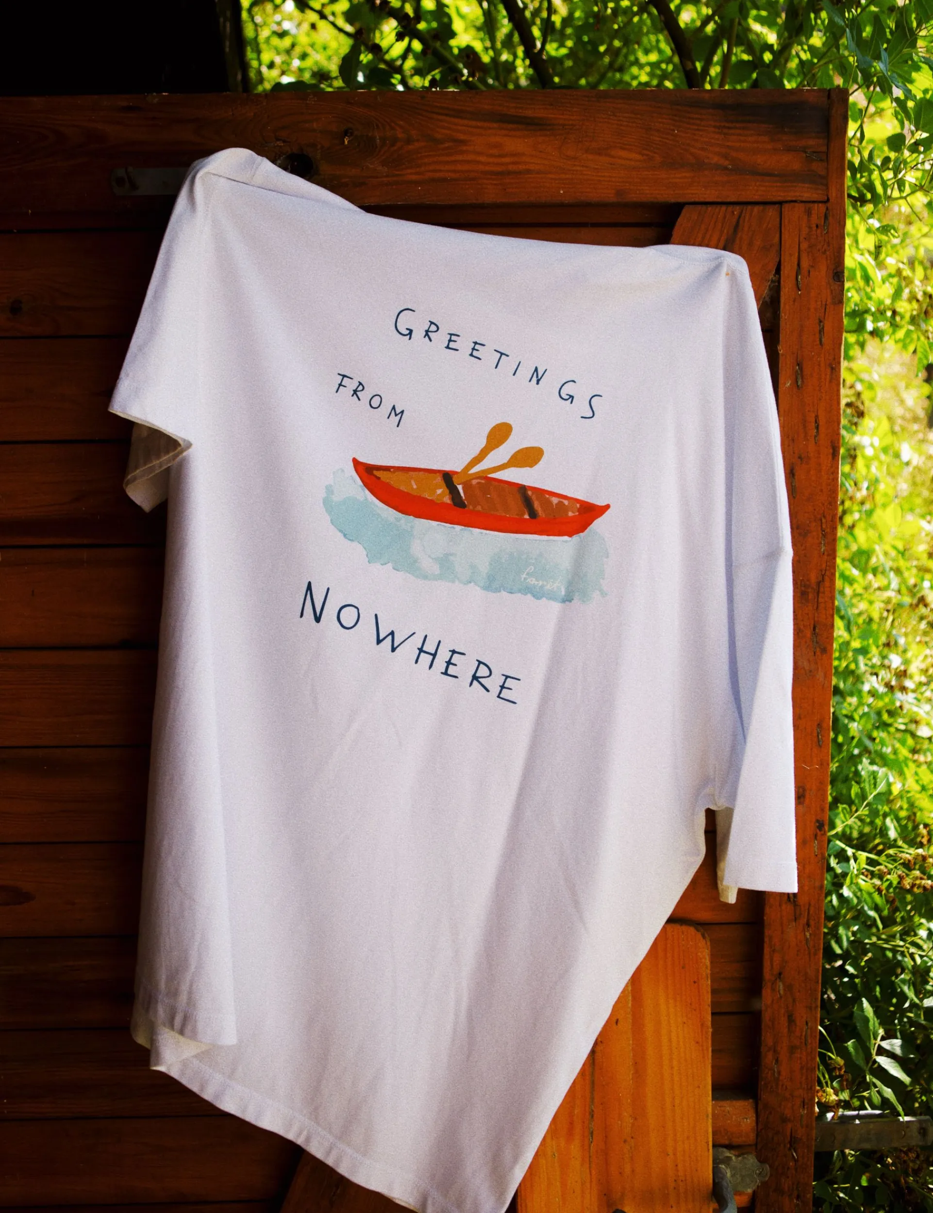 Men Forét T-Shirts-Paddle T-Shirt-White