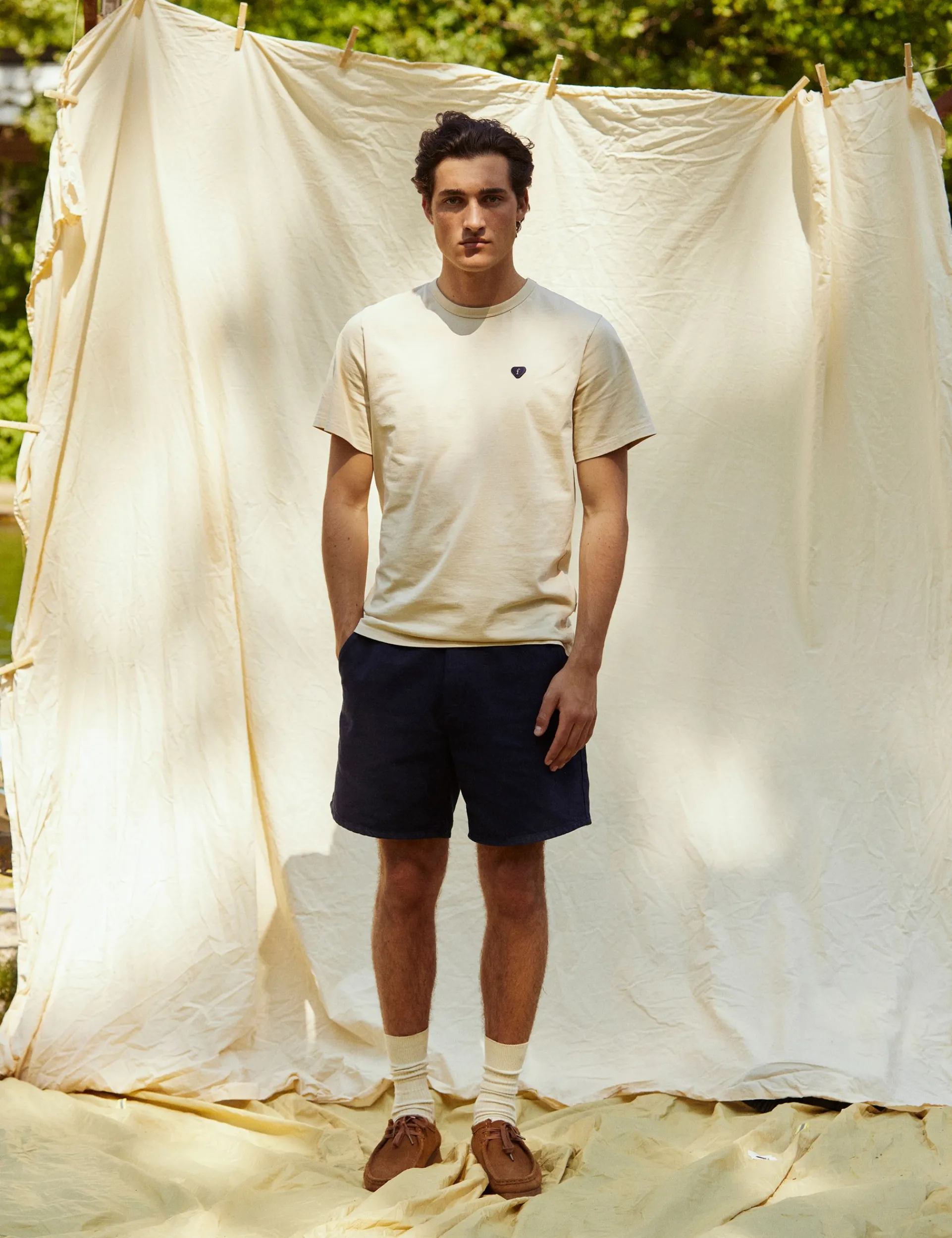 Men Forét T-Shirts-Patch T-Shirt-Oat