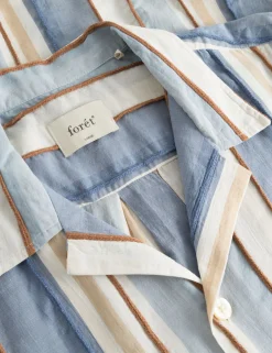 Men Forét Shirts-Peer Ss Shirt-Stripe