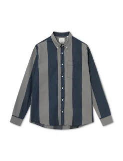 Men Forét Shirts-Petal Shirt-Navy/Granite