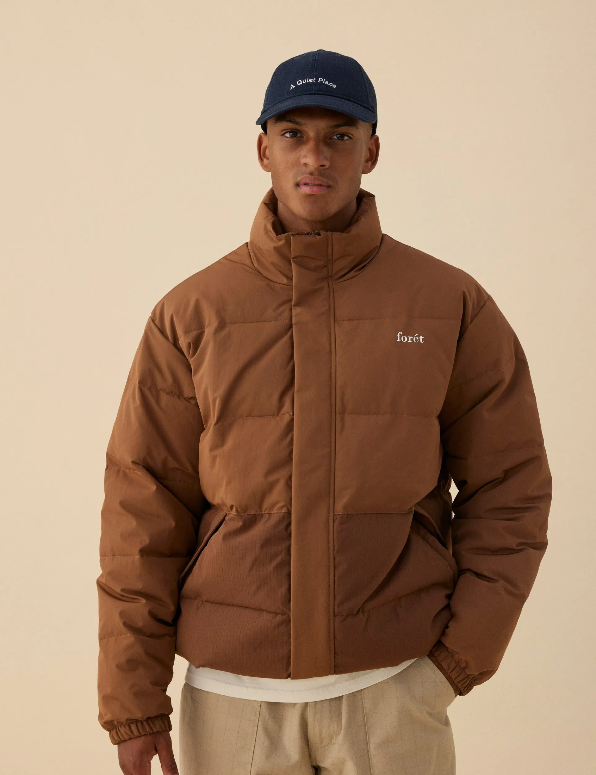 Men Forét Caps-Quiet Cap-Navy