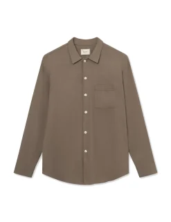 Men Forét Shirts-Rapid Ls Shirt-Stone