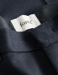 Men Forét Pants-Read Wool Suit Pants-Navy