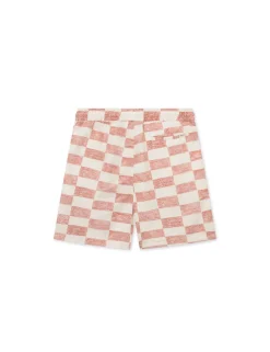 Men Forét Shorts-Retreat Tencel Ripstop Shorts-Brick Print