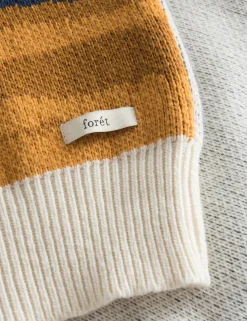 Men Forét Knitwear-River Jacquard Wool Knit-Cloud