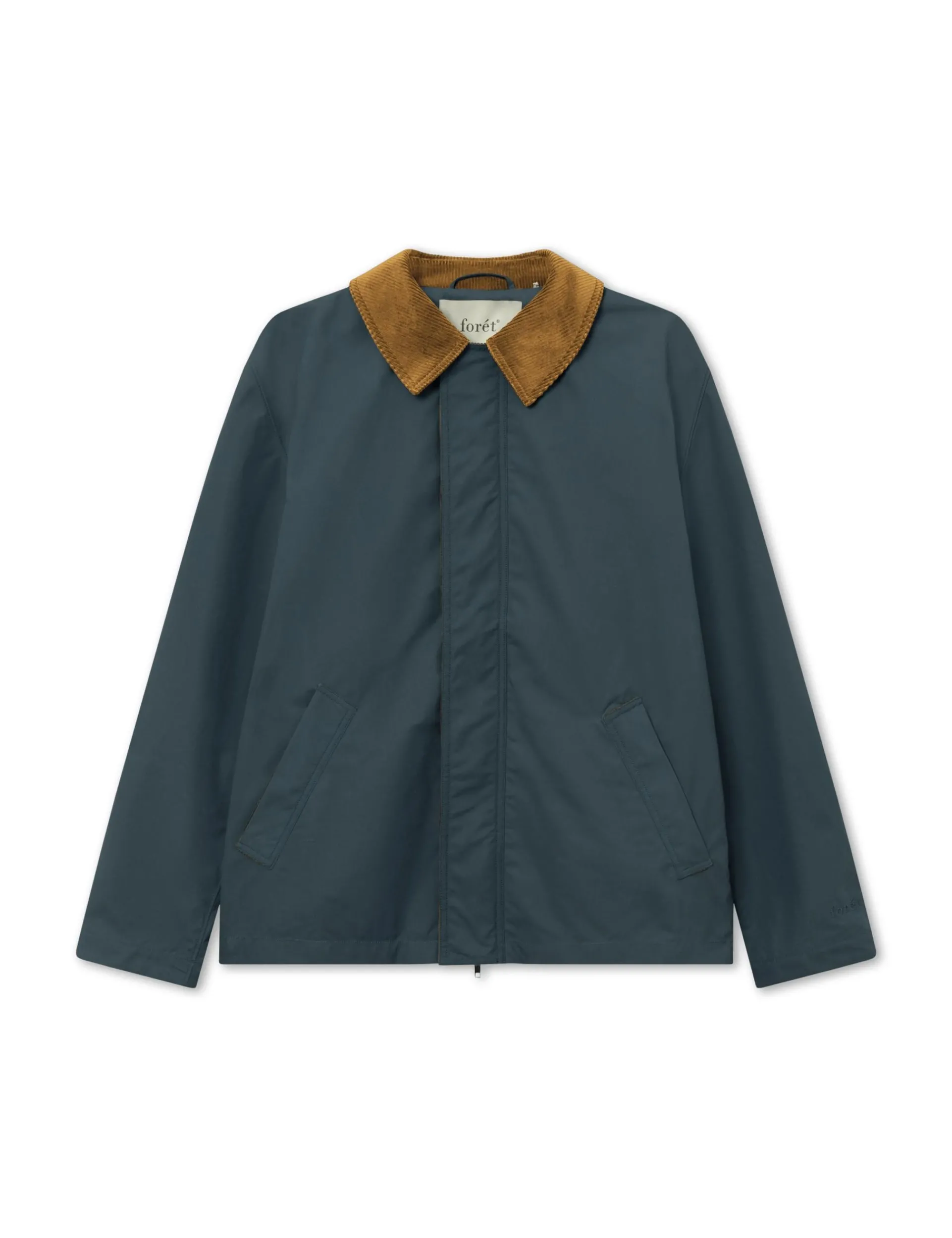 Men Forét Jackets-Row Oilskin Jacket-Vintage Blue