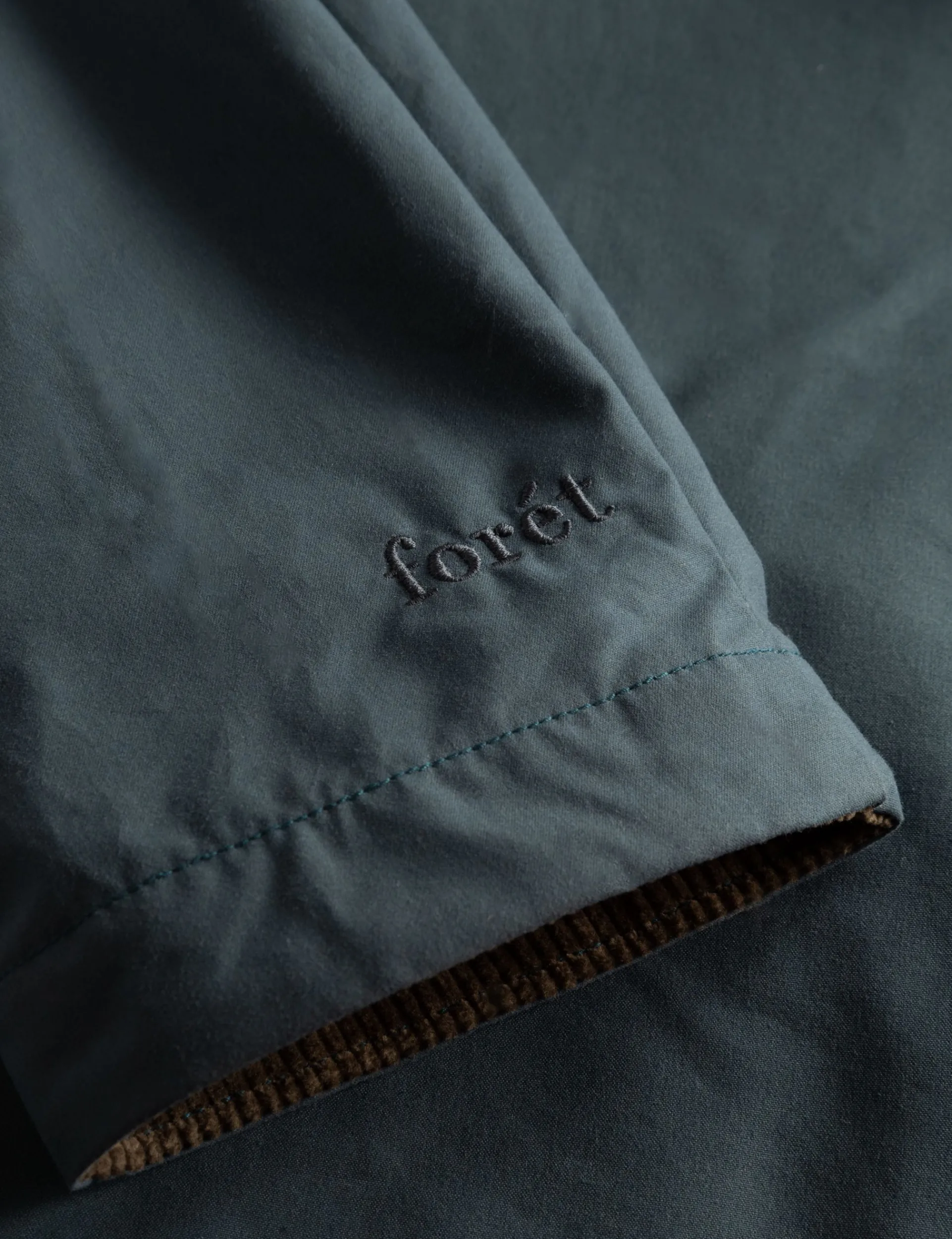 Men Forét Jackets-Row Oilskin Jacket-Vintage Blue