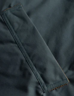Men Forét Jackets-Row Oilskin Jacket-Vintage Blue