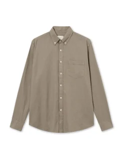 Men Forét Shirts-Serene Linen Shirt-Taupe