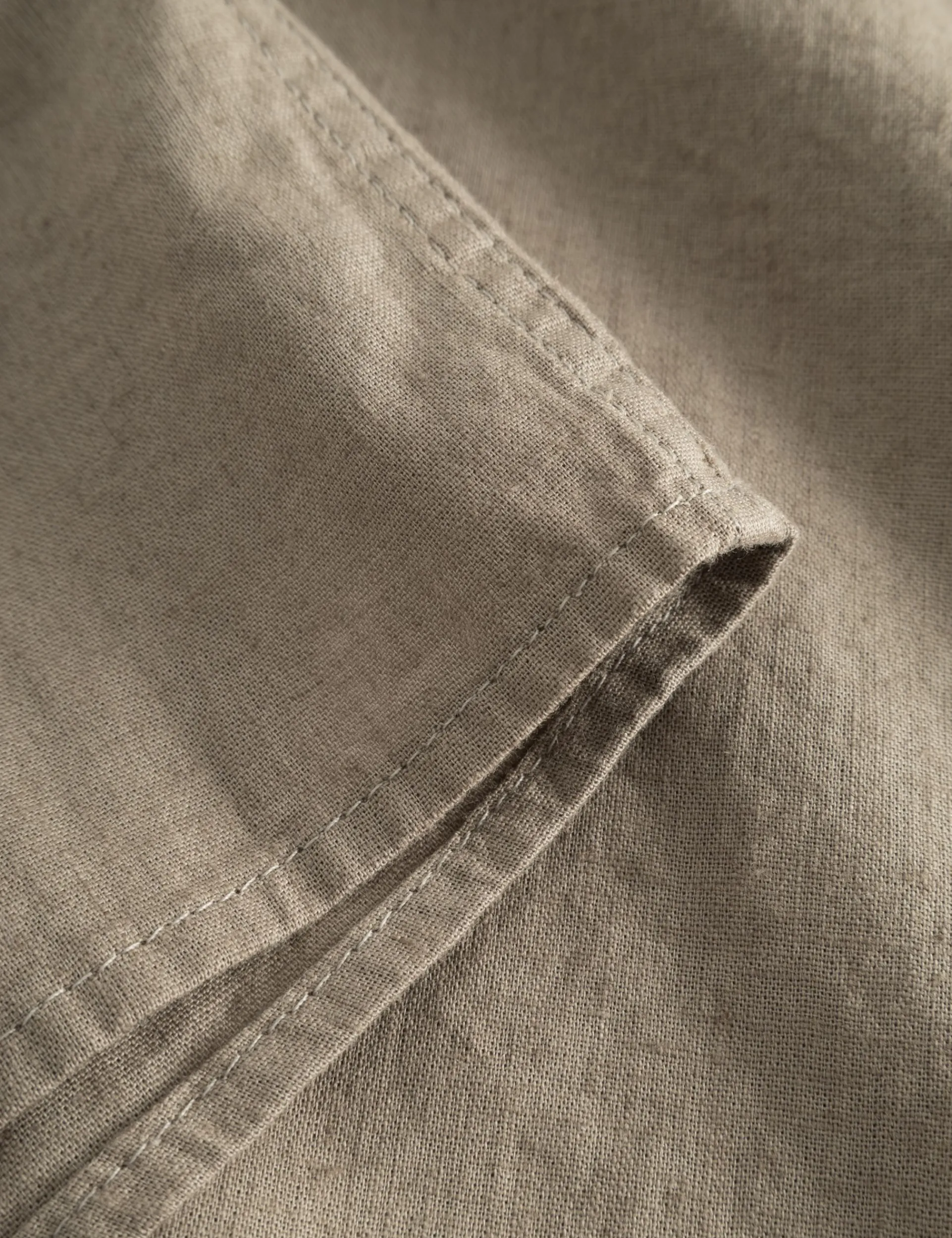 Men Forét Shirts-Serene Linen Shirt-Taupe
