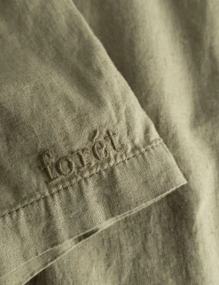 Men Forét Shorts-Serene Linen Shorts-Dusty Olive