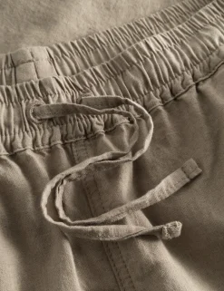 Men Forét Shorts-Serene Linen Shorts-Taupe