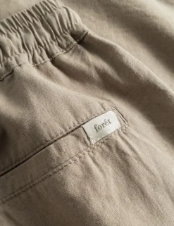 Men Forét Shorts-Serene Linen Shorts-Taupe