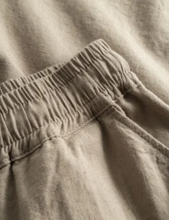Men Forét Shorts-Serene Linen Shorts-Taupe