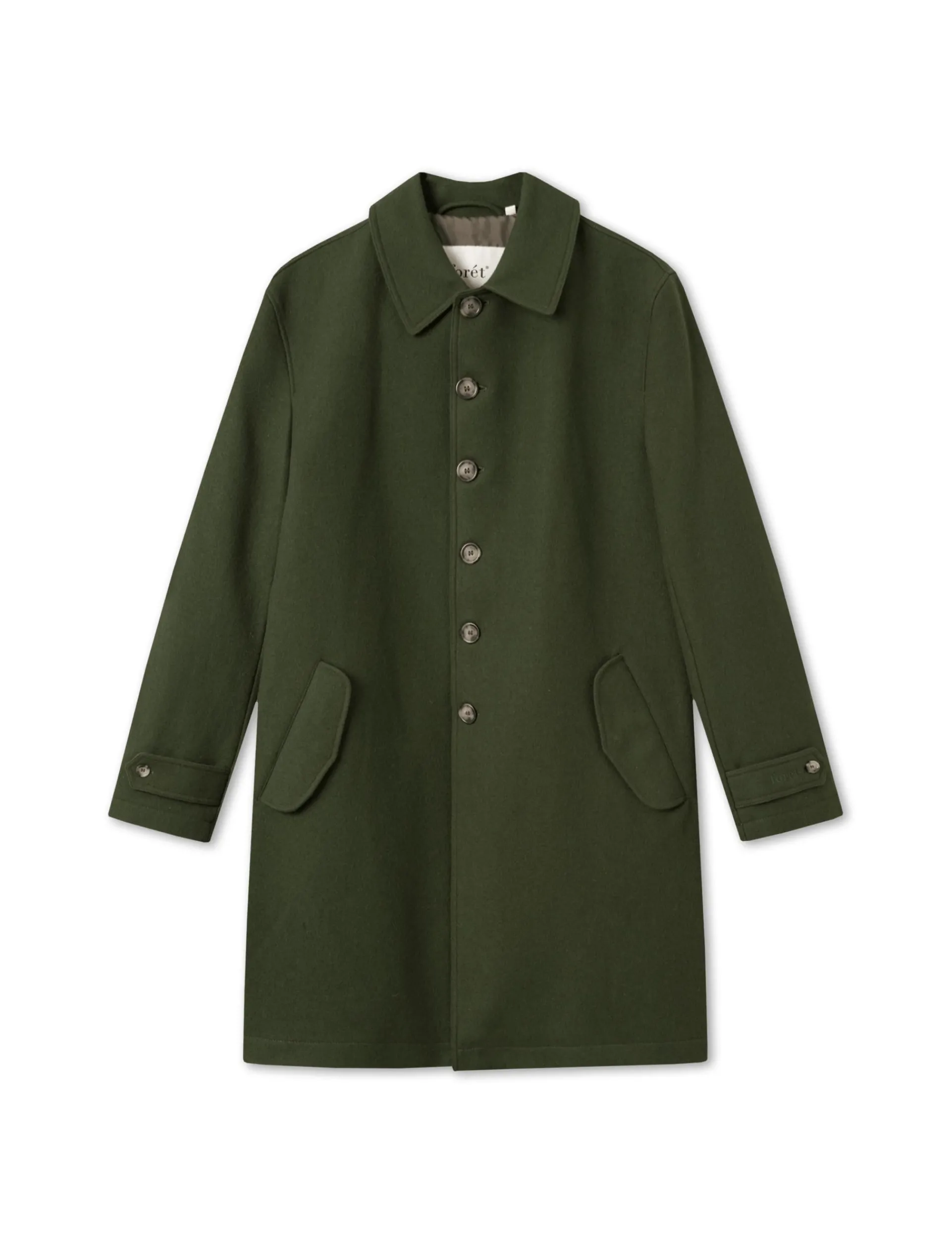 Men Forét Jackets-Shelter Wool Coat-Army