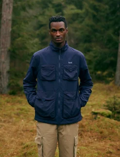 Men Forét Sweatshirts-Sizzle Jacket-Navy