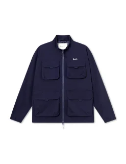 Men Forét Jackets-Sizzle Jacket-Navy