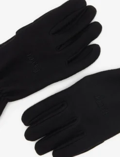 Men Forét Accessories-Snowy Fleece Gloves-Black