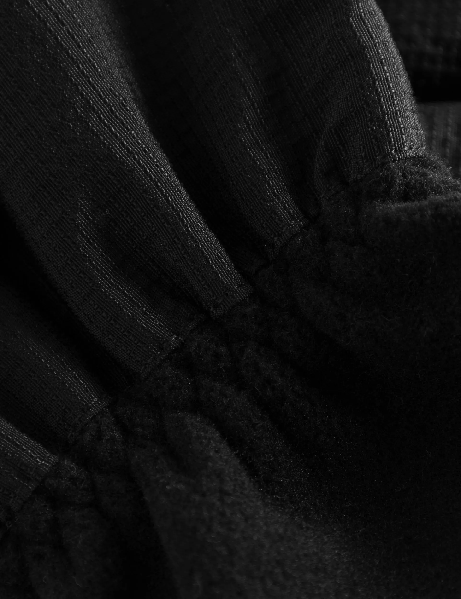 Men Forét Accessories-Snowy Fleece Gloves-Black