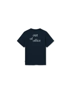 Men Forét T-Shirts-Spear T-Shirt-Navy/White