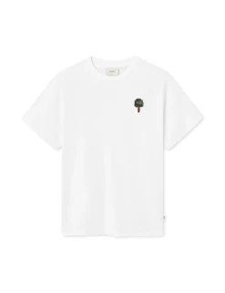 Men Forét T-Shirts-Spear T-Shirt-White/Dark Green