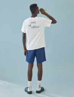 Men Forét T-Shirts-Spear T-Shirt-White/Dark Green