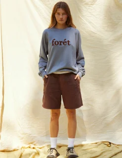 Men Forét Sweatshirts-Spruce Sweatshirt-Vintage Blue