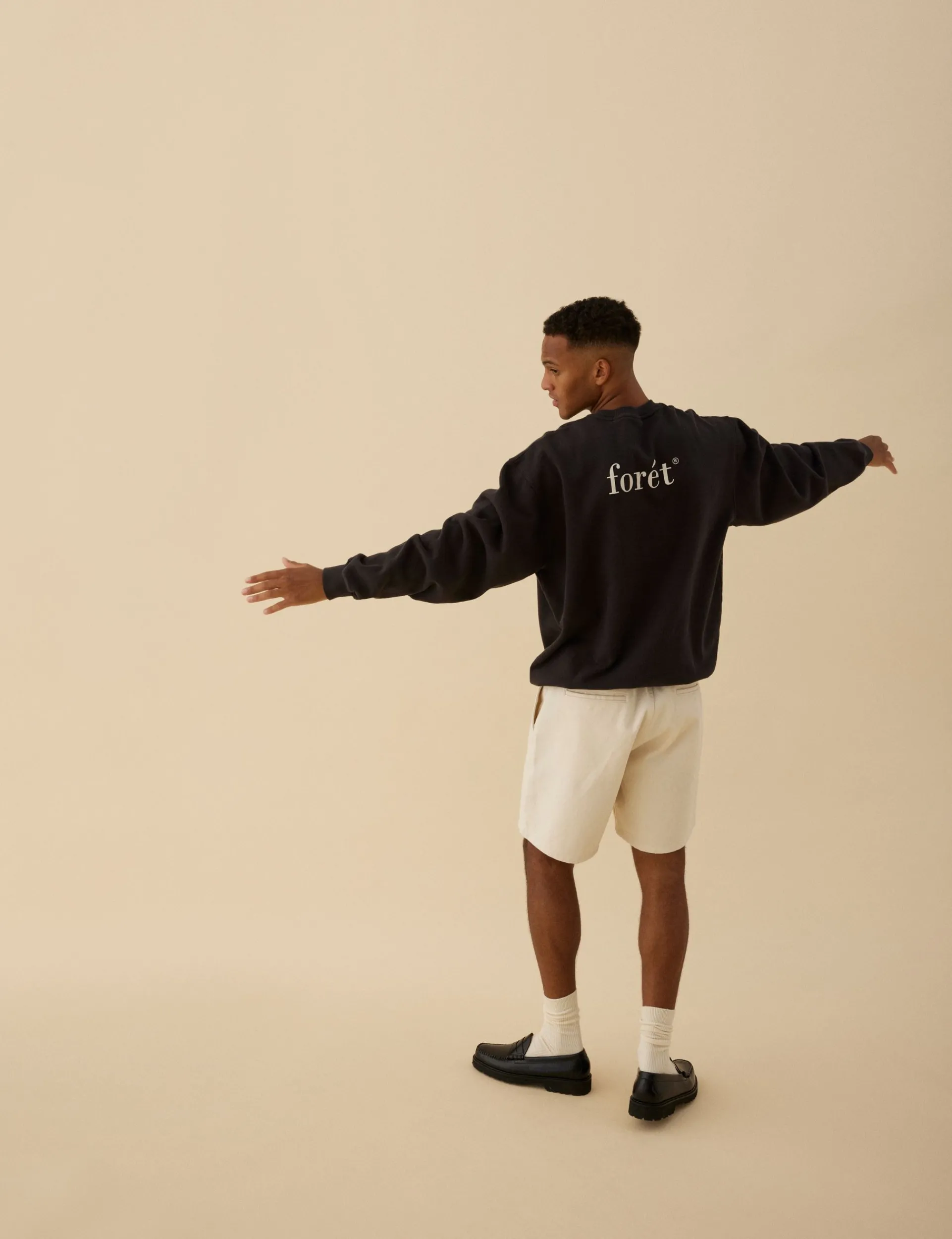 Men Forét Sweatshirts-Still Sweatshirt-Washed Black