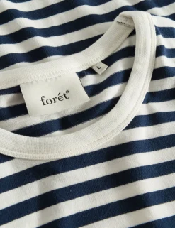 Men Forét T-Shirts-Throw Longsleeve-Navy/Brick