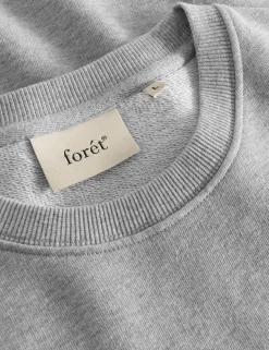 Men Forét Sweatshirts-Tide Sweatshirt-Lt Grey Mel/ Dk Green