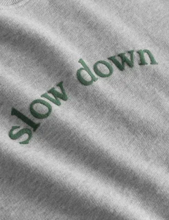 Men Forét Sweatshirts-Tide Sweatshirt-Lt Grey Mel/ Dk Green