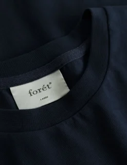Men Forét T-Shirts-Tip T-Shirt-Navy