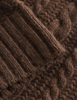 Forét Goods-Top Cable Beanie-Brown
