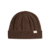 Men Forét Accessories-Top Cable Beanie-Brown