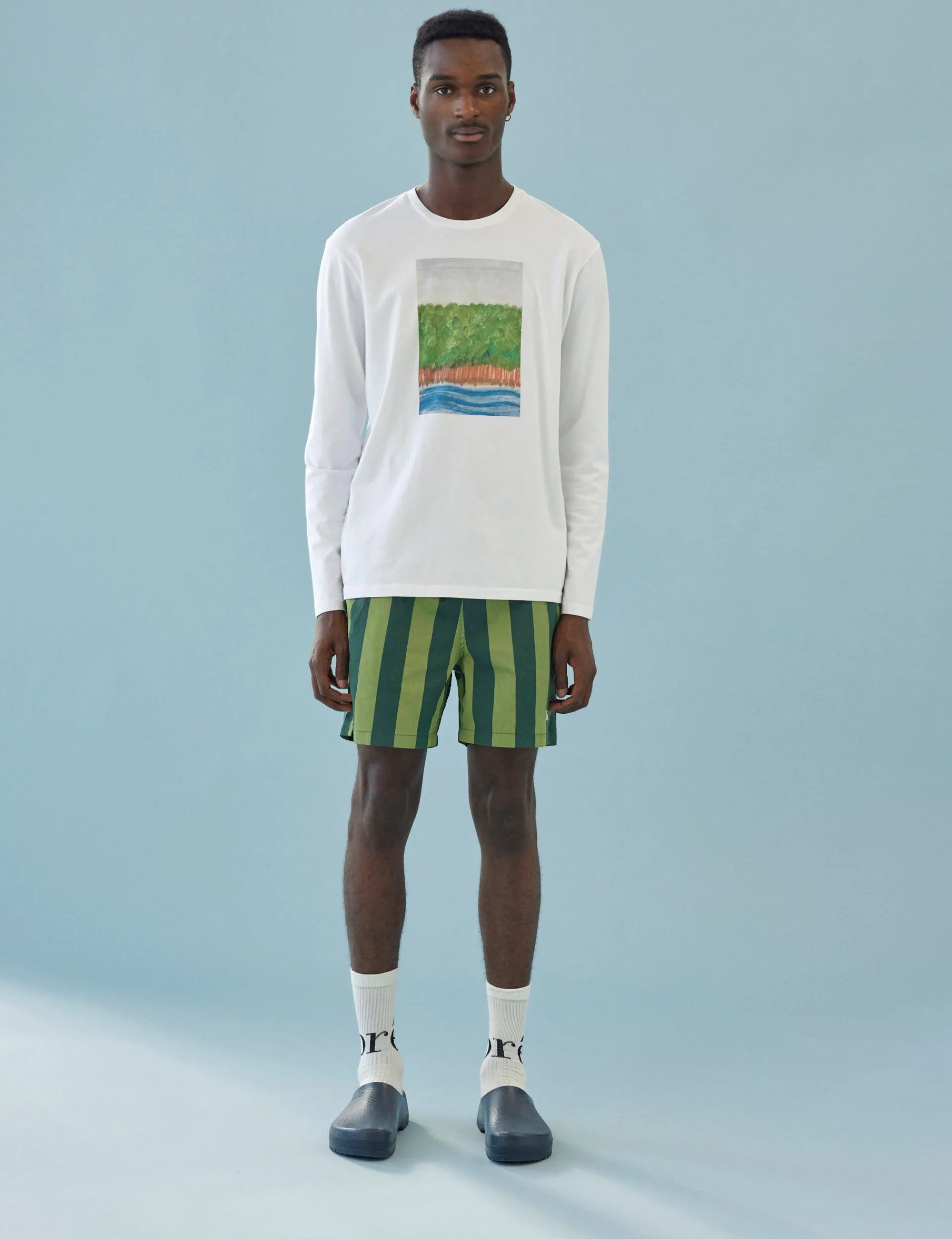 Men Forét Sweatshirts-Trotter Longsleeve-White