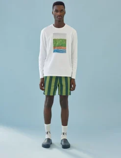 Men Forét T-Shirts-Trotter Longsleeve-White