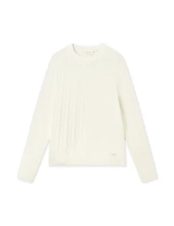 Men Forét Sweatshirts-Tundra Wool Cable Knit-Cloud