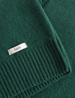 Men Forét Knitwear-Tundra Wool Cable Knit-Dark Green