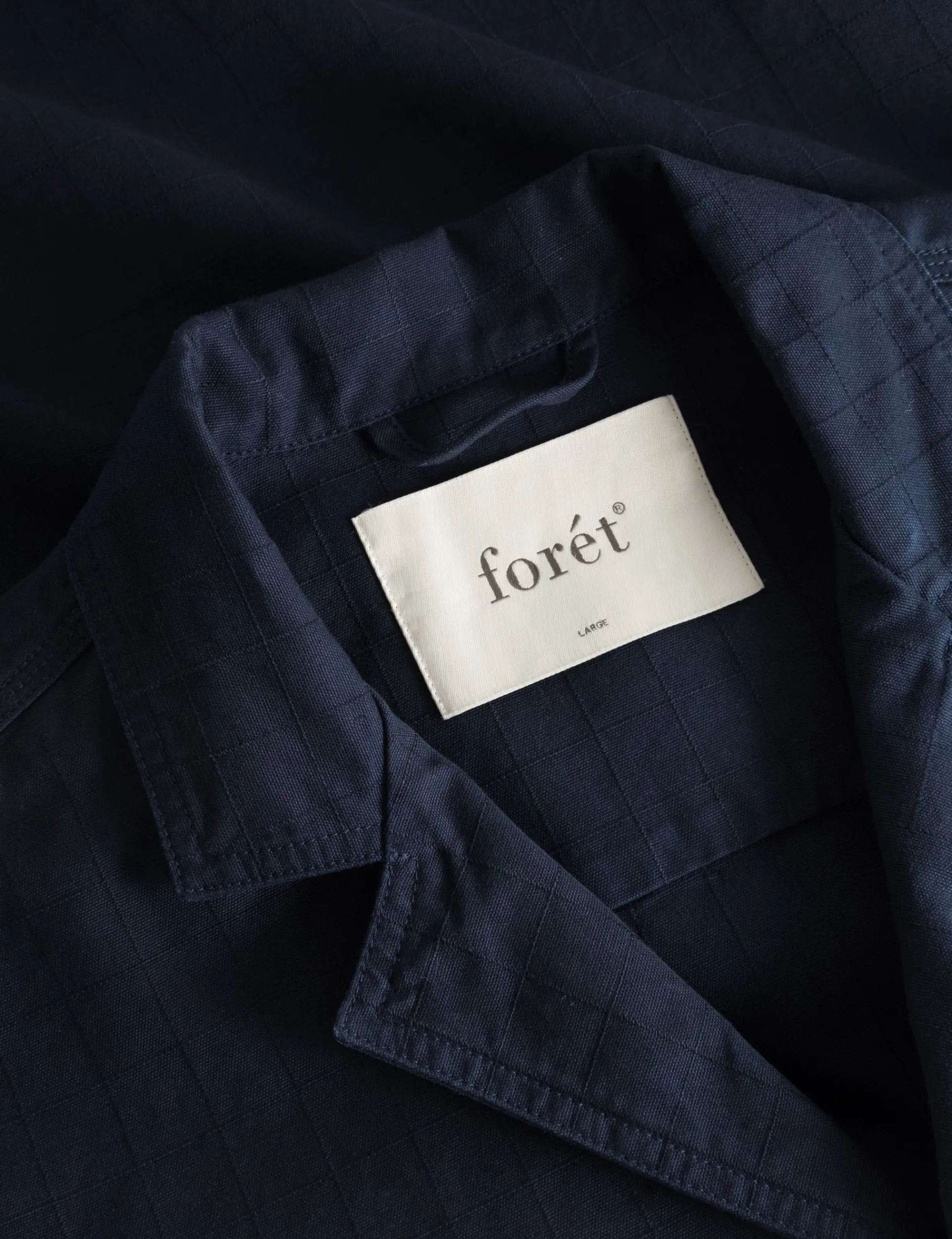 Men Forét Overshirts-Valley Unconstructed Blazer-Navy