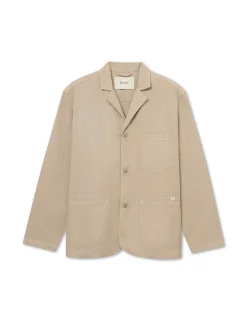 Men Forét Shirts-Valley Unconstructed Blazer-Khaki