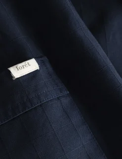 Men Forét Shirts-Valley Unconstructed Blazer-Navy