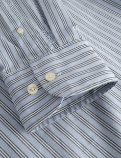 Men Forét Shirts-Vision Shirt-Light Blue/Navy