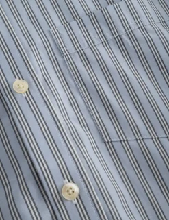 Men Forét Shirts-Vision Shirt-Light Blue/Navy