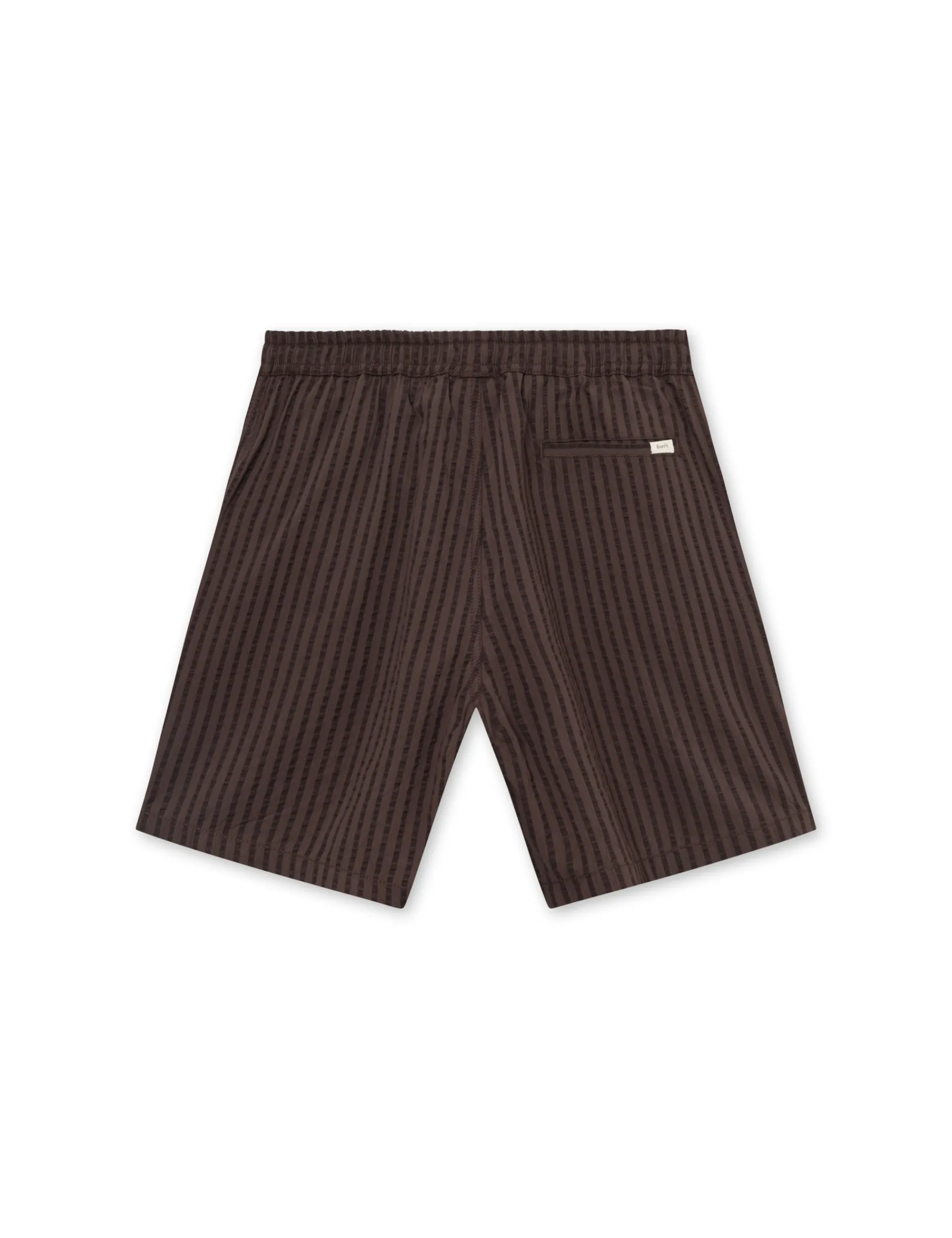 Men Forét Shorts-Vole Seersucker Shorts-Deep Brown