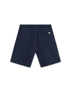 Men Forét Shorts-Vole Seersucker Shorts-Navy